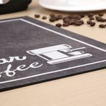 Personligt kaffeelement halkfri kaffebarmatta med namn bordsdekoration öppning födelsedagspresent för barista kaffeälskare