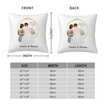Personalized Mother of the Bride Cartoon Character Soft Throw Pillow Cover with Name Home Decor Wedding Bridal Shower Gift for Bride Mom