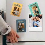 Personalizzato 3D effetto foto personaggio magnete frigorifero con titolo Home Decor Anniversario regalo di compleanno per gli amici della famiglia