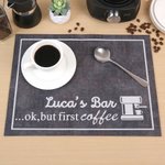 Personligt kaffeelement halkfri kaffebarmatta med namn bordsdekoration öppning födelsedagspresent för barista kaffeälskare
