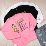 Personalised Cartoon Character 100% Cotton Soft Sweatshirt Hoodie with Name Birthday Gift for Retired Women