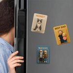 Personalizzato 3D effetto foto personaggio magnete frigorifero con titolo Home Decor Anniversario regalo di compleanno per gli amici della famiglia