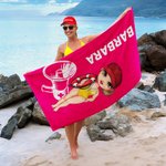 Personalized Cartoon Lifeguard Quick Dry Beach Towel with Name Outdoor Activities Summer Essentials Gift for Lifesaver