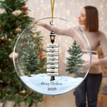 Personalized Vintage Lamp Post Sign Acrylic Hanging Ornament with Name and Year Tree Decor Christmas Gift for Family Friends