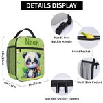 Henkilökohtainen Cartoon Eläimet Pingviini Koala Monivärinen eristetty lounas laukku nimi Daily Travel takaisin kouluun syntymäpäivälahja pojille tytöille
