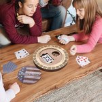 Personalized American Flag Design Portable Wooden Cribbage Board with Pegs and Poker Camping Outdoor Activities Birthday Gift for Cribbage Lovers
