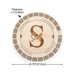 Personalized Engraved Monogram Wooden Cribbage Board Set with 4 Tracks and 16 Pegs Travel Party Game Birthday Gift for Cribbage Lovers