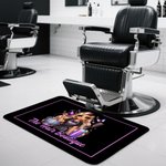 Personalisierte stilvolle Cartoon Barbier Multicolor Anti-Rutsch-Türmatte mit Text Salon Barbier Shop Zubehör Eröffnung Geschenk für Friseur Haar Liebhaber