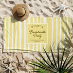 Personalized Striped Bachelorette Party Quick Dry Oversized Beach Towel with Name Travel Essential Beach Party Gift for Bridesmaids Friends