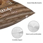 Henkilökohtainen Wood Grain Window Design Pet Photo Soft Throw Pillow Cover päivämäärän ja nimen kanssa Home Decor Memorial Sympathy Gift for Loss of Pet