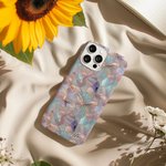 Personalized Butterflies Faux Stained Glass Phone Case with Name for iPhone Samsung Anniversary Birthday Gift for Friend Family Butterfly Lovers
