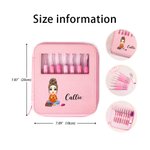 Personalized Cute Cartoon Character 8 Pcs Crochet Hook Set with Name Scissors and Storage Box Birthday Anniversary Gift for Knitting Lovers