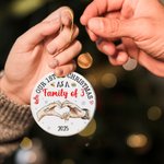 Personnalisé Notre 1er Noël en famille Ornement de Noël en céramique avec nom Décoration de l'arbre de Noël Cadeau pour la famille