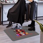 Personalisierte stilvolle Cartoon Barbier Multicolor Anti-Rutsch-Türmatte mit Text Salon Barbier Shop Zubehör Eröffnung Geschenk für Friseur Haar Liebhaber