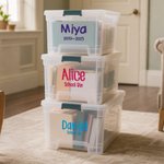Personalised Text Name Multicolour Waterproof School Memories Box Label Graduation Keepsake End of School Gift for Boys Girls