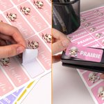 Etiquettes Personnalisées Multicolore Chien Fantasy Licorne Cartoon Animaux Etiquettes avec Nom Fournitures Scolaires Décoration Retour à l'école Cadeau pour Garçons Filles