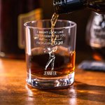Personalized I'm Playing Golf 10 oz Old Fashioned Rock Whiskey Glass with Engraved Name Anniversary Birthday Gift for Golfers Whiskey Lovers