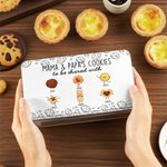 Personalizzato 1-12 carino cartone animato biscotti alimentare latta di stoccaggio con nome e testo festa bomboniere regalo di compleanno per gli amanti della cottura famiglia
