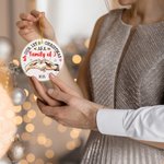 Personnalisé Notre 1er Noël en famille Ornement de Noël en céramique avec nom Décoration de l'arbre de Noël Cadeau pour la famille