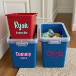 Personalised Text Name Multicolour Waterproof School Memories Box Label Graduation Keepsake End of School Gift for Boys Girls