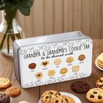 Personalizzato 1-12 carino cartone animato biscotti alimentare latta di stoccaggio con nome e testo festa bomboniere regalo di compleanno per gli amanti della cottura famiglia
