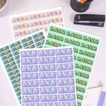 Personalisierte niedlichen Dinosaurier Fantasy Einhorn wasserdicht Aufkleber mit Namen Schule liefert zurück zu Schule Geburtstag Geschenk für Kinder