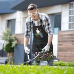 Personalized Retro Gardening Cartoon Character Adjustable Apron with Name and Front Pocket Birthday Gift for Women Men