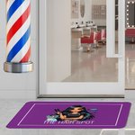 Personalisierte stilvolle Cartoon Barbier Multicolor Anti-Rutsch-Türmatte mit Text Salon Barbier Shop Zubehör Eröffnung Geschenk für Friseur Haar Liebhaber