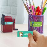 Henkilökohtainen Monivärinen Söpö Kirahvi Karhu Cartoon Schoolbag Eläimet Tarrat Tarrat nimi Koulutarvikkeet Decor Takaisin kouluun lahja pojille tytöille