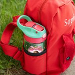 Marcos de fotos personalizados de princesas Botella de agua de 16 oz con pajita con nombre y asa Regalo de vacaciones de cumpleaños de vuelta al cole para niñas