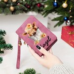 Portafoglio da polso personalizzato con nome di mucca Highland e tasche per carte Regalo di compleanno per le donne