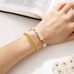 Personalizada Biblia Versículo Cruz Pulsera de cuentas con texto Joyería Religiosa Daily Wear Cumpleaños Bautizo Regalo para Mujeres Cristianas