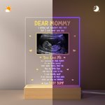 Personlig baby ultraljud foto LED akrylplatta med 4 justerbara färger Baby tillkännagivande Första mors dag present till ny mamma