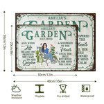 Gepersonaliseerde Retro Garden Cartoon Character Metal Sign met naam tuindecor Housewarming verjaardagscadeau voor vrouwen mannen tuinieren liefhebbers
