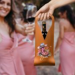 Sac à main en cuir PU avec nom Cadeau d'anniversaire de mariage pour les amateurs de vin