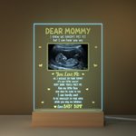 Personlig baby ultraljud foto LED akrylplatta med 4 justerbara färger Baby tillkännagivande Första mors dag present till ny mamma
