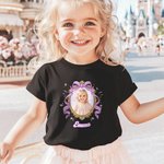 Personalized Princess Photo Frame 100% Cotton Kid Adult T-shirt with Name Holiday Travel Birthday Gift for Girls Women