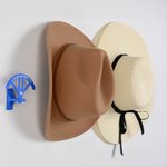 Personalized Multicolor 3D Text Monogram Adjustable Cowboy Hat Rack with Double-sided Tape Home Decor Gift for Cowgirl Cowboy