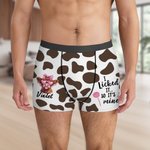 Personalized Highland Cow Funny Men's Boxer Brief with Name Valentine's Day Anniversary Gift for Husband Boyfriend