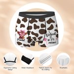 Personalized Highland Cow Funny Men's Boxer Brief with Name Valentine's Day Anniversary Gift for Husband Boyfriend