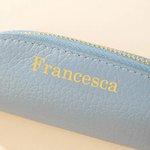 Borsa piccola personalizzata con nome, in pelle multicolore, accessorio per viaggio - Regalo ideale di compleanno e festa della mamma per donne