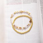 Personalizada Biblia Versículo Cruz Pulsera de cuentas con texto Joyería Religiosa Daily Wear Cumpleaños Bautizo Regalo para Mujeres Cristianas