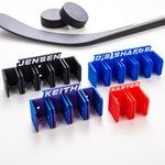 Personlig flerfarget 3D-trykt hockeykølleholder med tekst og 2-5 køller Veggmontert hjemmeoppbevaring Bursdagsgave til hockeyelskere