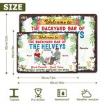 Personalized Retro Cartoon Characters Metal Sign with Name Garden Door Decor Birthday Gift for Friends Family Gardening Lovers