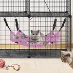 Hamac personnalisé Paws Bones Cat Face Photo Sleeping Hammock with Adjustable Strap Pet Supplies Birthday Gift for Pet Owners Pet Lovers (Cadeau d'anniversaire pour les propriétaires d'animaux)