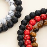 Personalizada Ojo de Tigre Negro Gallstone Ajustable Foto Proyección Cuentas Pulsera con Cruz Colgante Aniversario Cumpleaños Regalo para Cristianos Amigos
