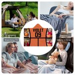 Spersonalizowany 1-4 zdjęcia Miękki koc z kapturem do koszykówki z imieniem i numerem Prezent urodzinowy dla syna Córka Miłośnicy sportu