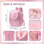 Personalized Mesh Ballet Skirt Cartoon Ballet Animals Name Backpack with Zipper and Side Pockets Birthday Back to School Gift for Boys Girls