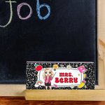 Personalisierte Cartoon-Charakter Blackboard Radiergummi mit 2 Whiteboard-Marker Teacher's Day zurück zu Schule Anerkennung Geschenk für Lehrer Pädagogen