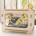 Hamac personnalisé Paws Bones Cat Face Photo Sleeping Hammock with Adjustable Strap Pet Supplies Birthday Gift for Pet Owners Pet Lovers (Cadeau d'anniversaire pour les propriétaires d'animaux)